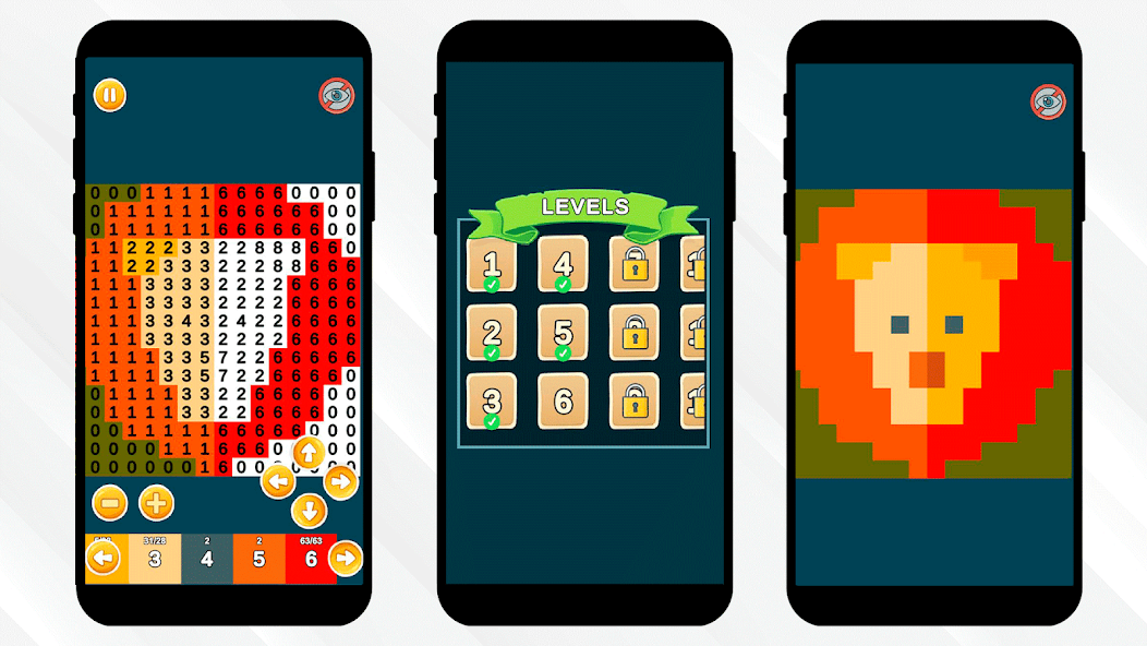 Color by number offline gameplay screenshot